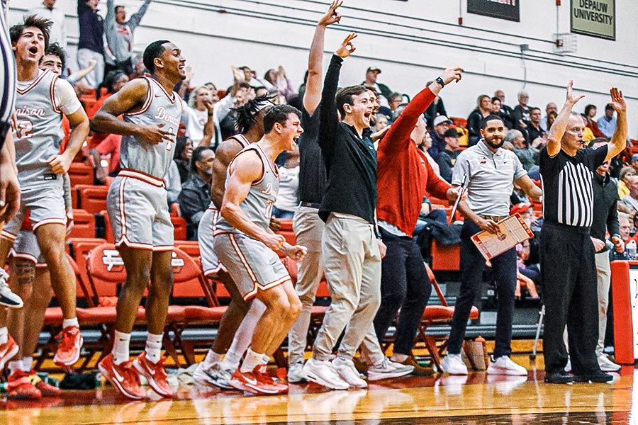 Denison Men's Basketball Team Bench